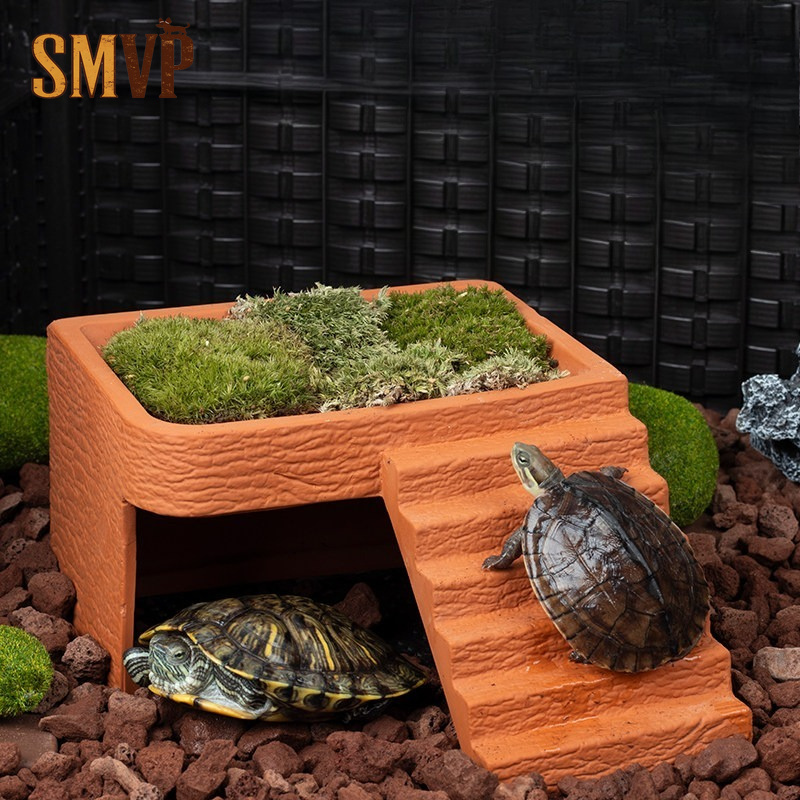 Aquarium Turtle Basking Platfo - Hide Cave Ceramic ulasan dan harga