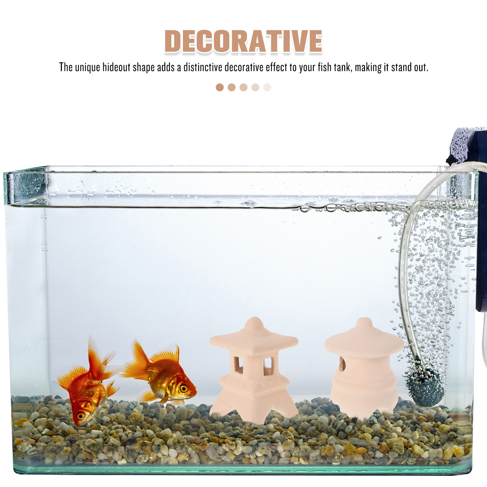 2Pcs Ceramic Fish Tank Decor F - Hide Cave Ceramic ulasan dan harga
